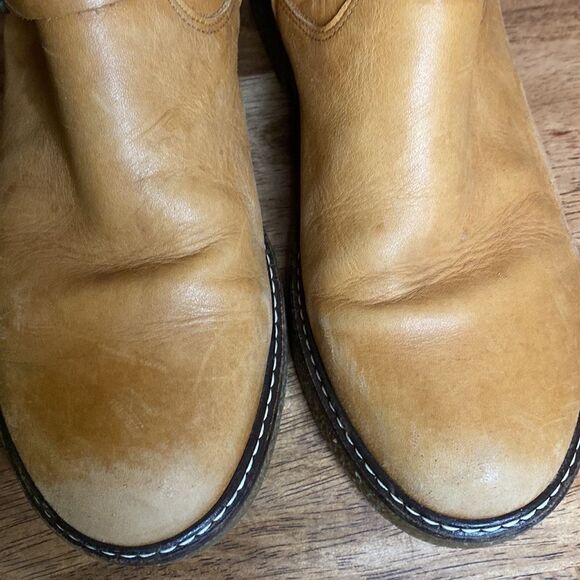 The Flexx Tan Aged Leather Moto Boots Size EU 37 - US 6 - Picture 7 of 8